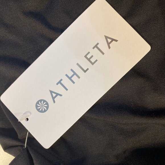 NWT Athleta Essence Mesh Tank Black Size Large Side Tie Detail - Picture 5 of 9